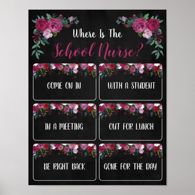 Where is the School Nurse Office Door Sign (Front)