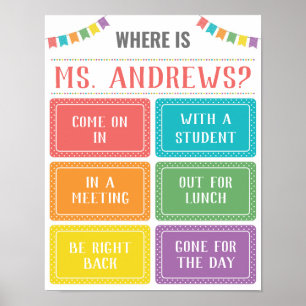 Where is the Teacher Office Door Sign