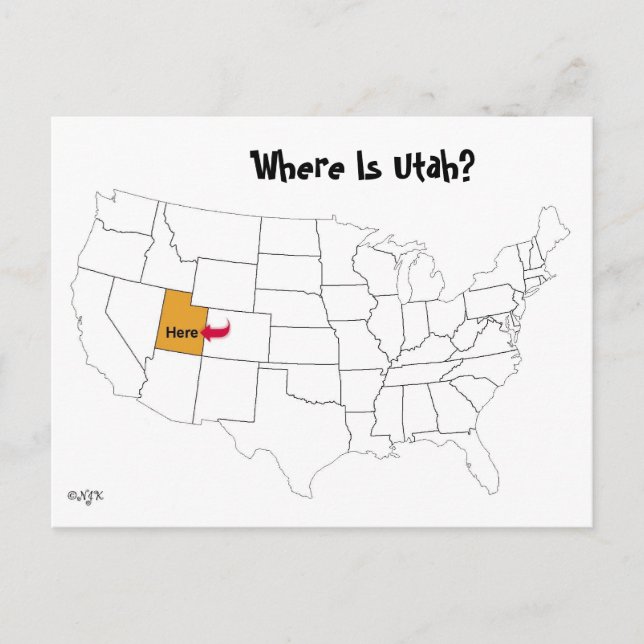 Where Is Utah? Postcard (Front)