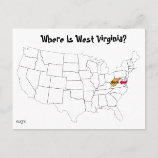 Where Is West Virginia? Postcard