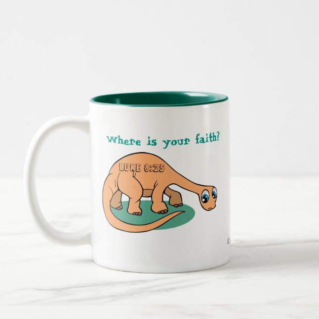 Where is your faith? Customize it Two-Tone Coffee Mug (Left)