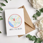 Where it All Began First Met Place Holiday Card<br><div class="desc">Where It All Began: Personalized Map to Your First Meeting Spot! Move the map pin with our easy 'Edit using Design Tool.' A perfect gift for special occasions like Valentine's Day, Christmas, birthdays, Mother's and Father's Day, anniversaries, weddings, graduations, and Thanksgiving. Create lasting memories with this unique and thoughtful present....</div>