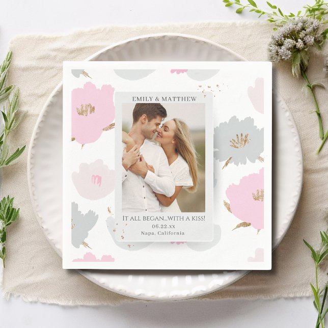 Where It All Began Romantic Couples Personalized Napkin (Creator Uploaded)