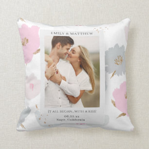 Where It All Began Romantic Couples Personalized Throw Pillow