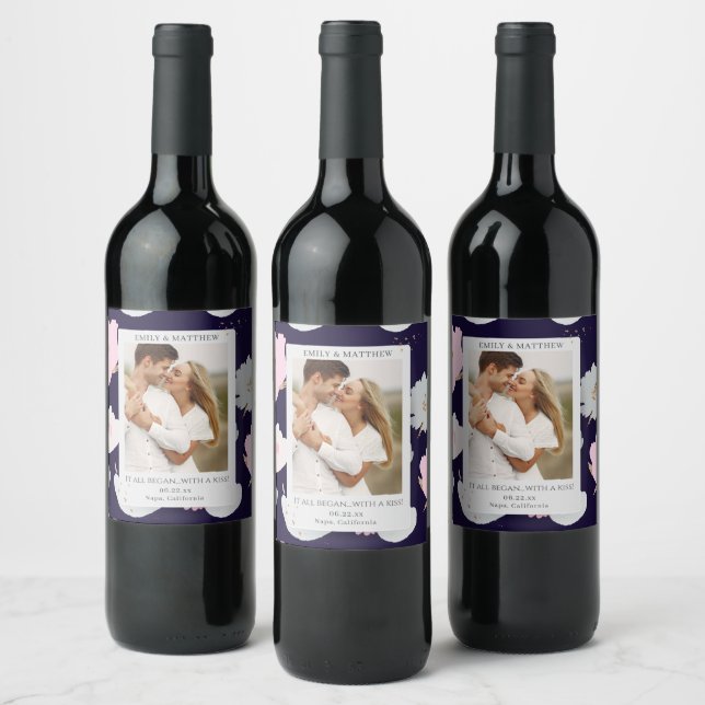 Where It All Began Romantic Couples Personalized Wine Label (Bottles)