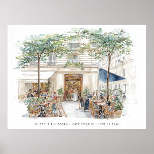 Where It All Began Upload Your Own Location Sketch Poster