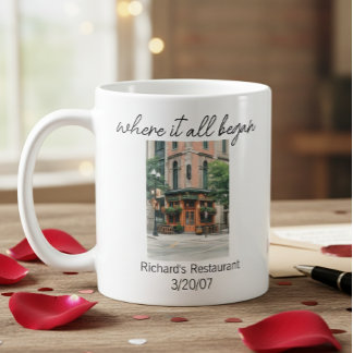 Where It All began Valentine's Day Engagement gift Coffee Mug