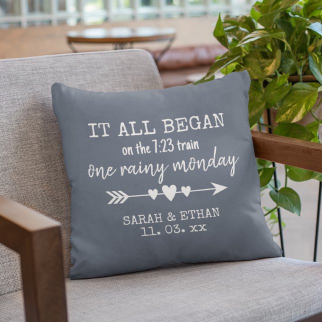 Where It All Began Valentine's Day With Love Throw Pillow (Creator Uploaded)