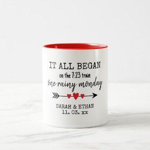 Where It All Began Valentine's Day With Love Two-Tone Coffee Mug