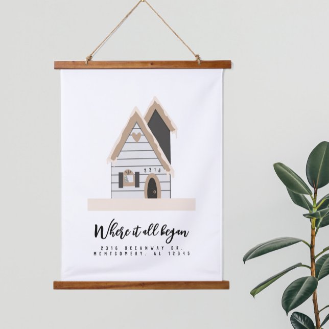 Where It Began Custom House Special Couples Hanging Tapestry (Creator Uploaded)