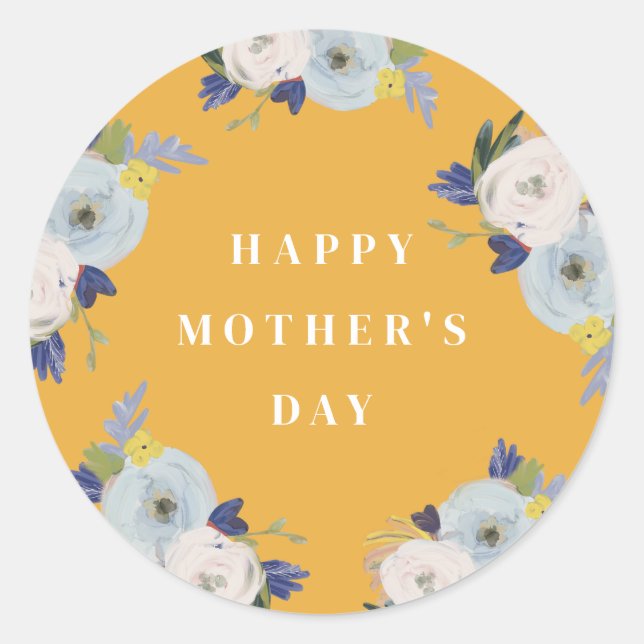 Where Love Grows Mother's Day Classic Round Sticker (Front)