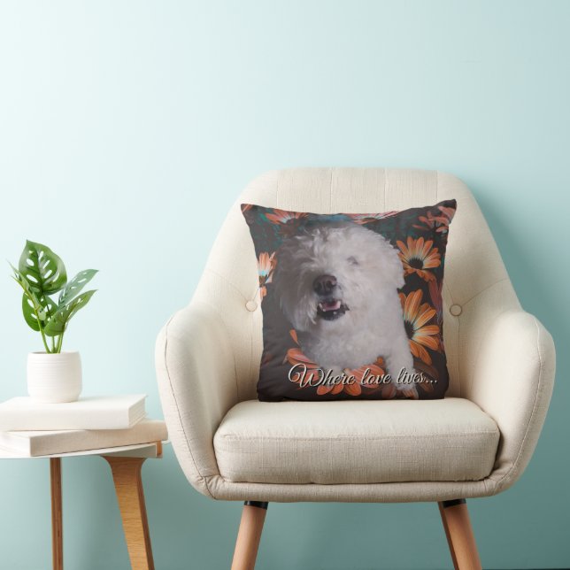 Where Love Lives  Throw Pillow (Chair)