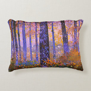 Where Magic Hides - Wide Woodland Landscape Accent Pillow