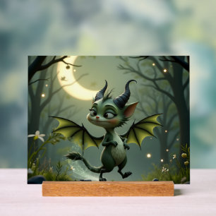 Where moonbeams dance, little mischief awakens.  acrylic sign