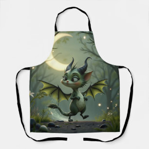 Where moonbeams dance, little mischief awakens. apron