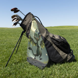 Where moonbeams dance, little mischief awakens. golf towel