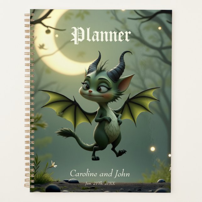 Where moonbeams dance, little mischief awakens.  planner (Front)