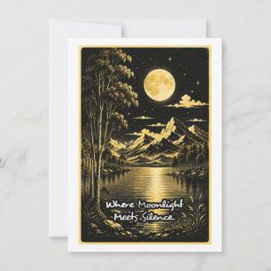 Where Moonlight Meets Silence Serene Nightscape Card