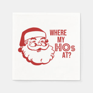 Where my Hos at cocktail napkins