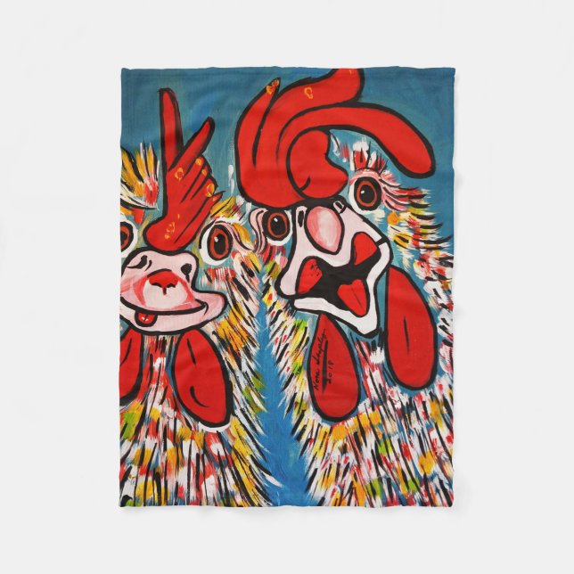 WHERE NO CHICKENS FLEECE BLANKET (Front)