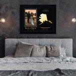 Where Our Journey Began Alaska Wedding Photo Foil Prints<br><div class="desc">"Where Our Journey Began" wedding couple's state map and photo keepsake design with moveable heart to the location of your wedding or other memorable occasion. To move the heart location, simple click "Personalize" and then "Customize" and drag the heart to the location of your choice. Other states available in our...</div>