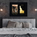 Where Our Journey Began Idaho Wedding Photo Foil Prints<br><div class="desc">"Where Our Journey Began" wedding couple's state map and photo keepsake design with moveable heart to the location of your wedding or other memorable occasion. To move the heart location, simple click "Personalize" and then "Customize" and drag the heart to the location of your choice. Other states available in our...</div>