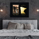 Where Our Journey Began Minnesota Wedding Photo<br><div class="desc">"Where Our Journey Began" wedding couple's state map and photo keepsake design with moveable heart to the location of your wedding or other memorable occasion. To move the heart location, simple click "Personalize" and then "Customize" and drag the heart to the location of your choice. Other states available in our...</div>