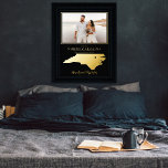 Where Our Journey Began North Carolina Wed Photo Foil Prints<br><div class="desc">"Where Our Journey Began" wedding couple's state map photo keepsake design with moveable heart to the location of your wedding or other memorable occasion. To move the heart location, simple click "Personalize" and then "Customize" and drag the heart to the location of your choice. Other states available in our shop...</div>