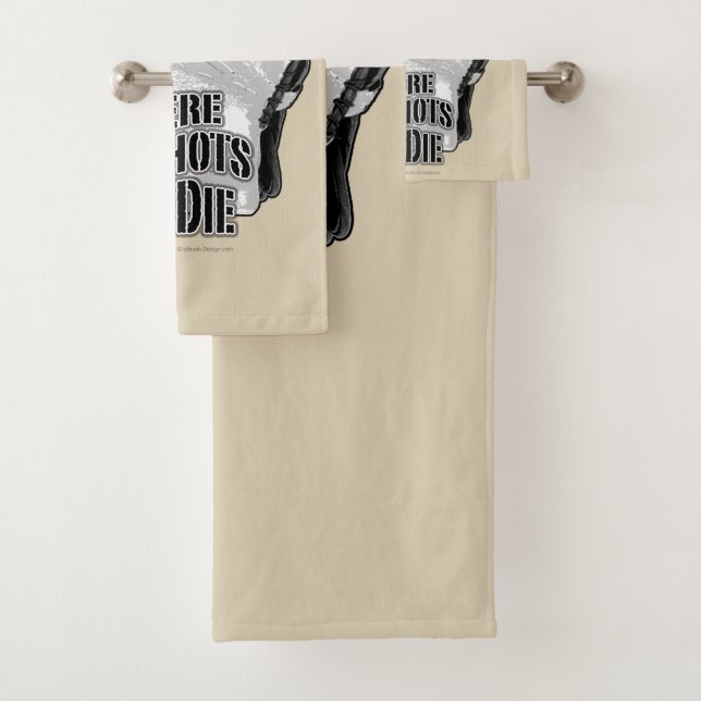 Where Slapshots Go To Die (hockey) Bath Towel Set (Insitu)