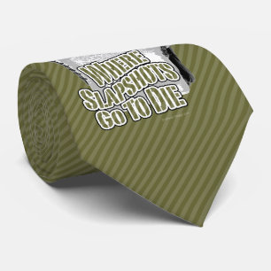 Where Slapshots Go To Die (Hockey) Neck Tie