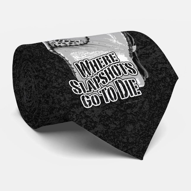Where Slapshots Go To Die (Hockey) Tie (Rolled)