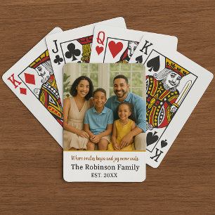 Where smiles begins: Photo Family Playing Cards