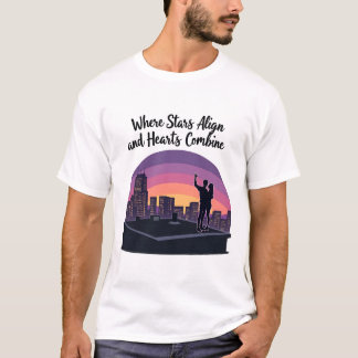 Where Stars Align - Big City Romantic Skyline T-Shirt