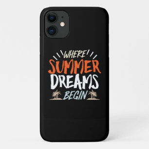 Where Summer Dreams Begin' Celestial Beach Night iPhone 11 Case