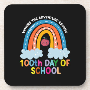 Where The Adventure Begins 100th Days Smarter Coaster