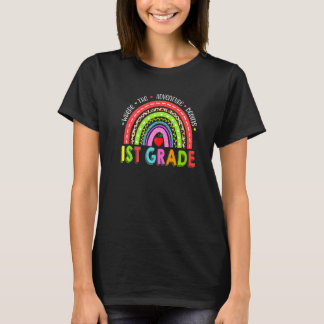 Where The Adventure Begins 1st Grade Rainbow First T-Shirt