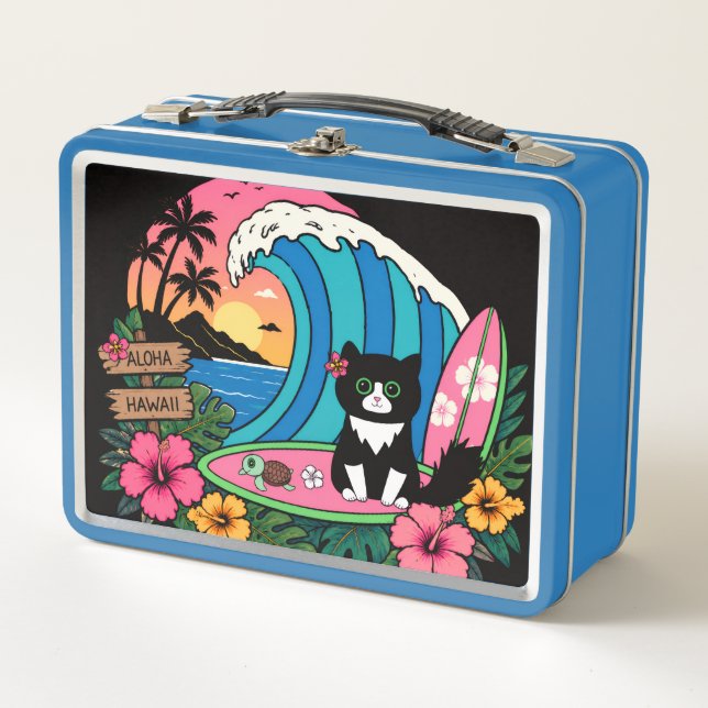 Where the Beach Calls Me Metal Lunch Box (Front)