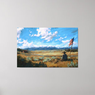 Where the Flag Still Flies Canvas Print