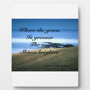 where the grass is greener plaque