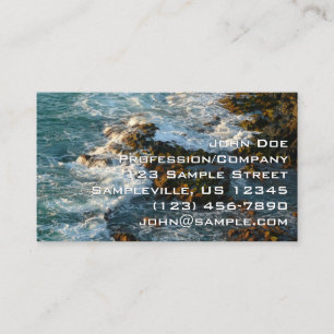 Where the Ocean Meets the Rocks Business Card