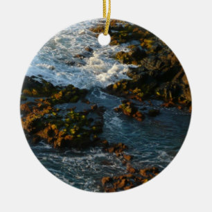 Where the Ocean Meets the Rocks Ceramic Ornament