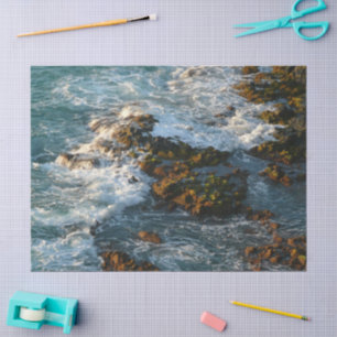 Where the Ocean Meets the Rocks Tissue Paper