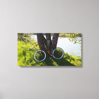 Where the river runs and the ware ripples canvas print