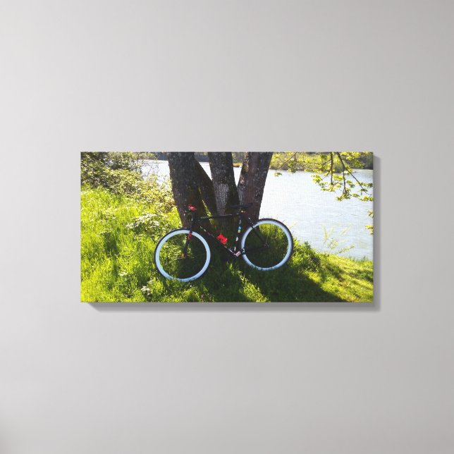 Where the river runs and the ware ripples canvas print (Front)