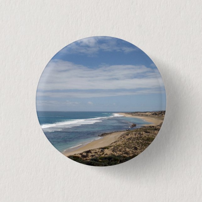 Where The Salmon Play, 1 Inch Round Button (Front)