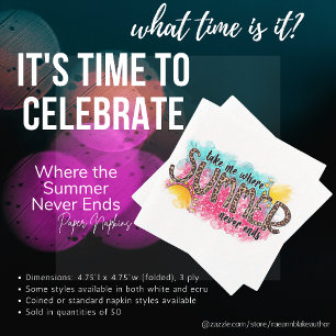 Where the Summer Never Ends Paper Napkin