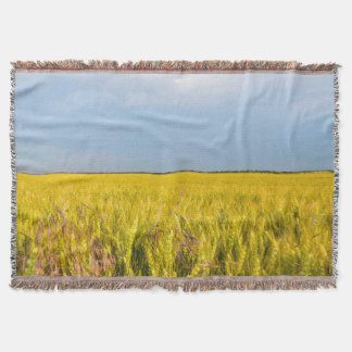 Where the Wheat Dances with the Wind - Wild Nature Throw Blanket