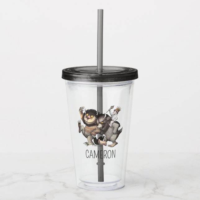 Where the Wild Things | Add Your Name Acrylic Tumbler (Front)