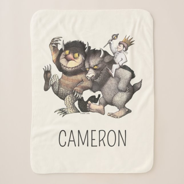 Where the Wild Things | Add Your Name Sherpa Blanket (Front)