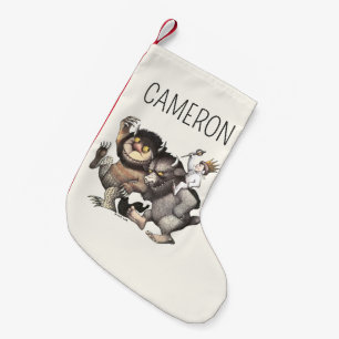 Where the Wild Things Add Your Name Small Christmas Stocking